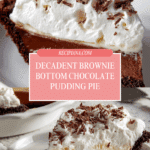 Brownie Bottom Chocolate Pudding Pie Recipe