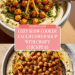 Slow Cooker Cauliflower Soup With Crispy Chickpeas Recipe