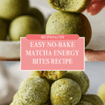 No Bake Matcha Cookie Dough Energy Bites Recipe