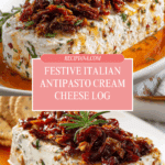 Italian Antipasto Cream Cheese Log Recipe