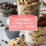 Chocolate chip edible cookie dough for one [3 variations] Recipe
