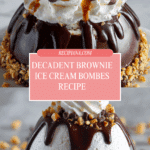 Brownie Ice Cream Bombes Recipe