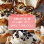 Mini Phyllo Cannoli Bites Recipe
