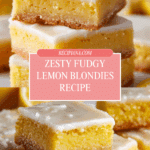 Fudgy lemon blondies- Lemon brownies Recipe