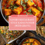 Restaurant Style Kadai Paneer (With gravy) Recipe
