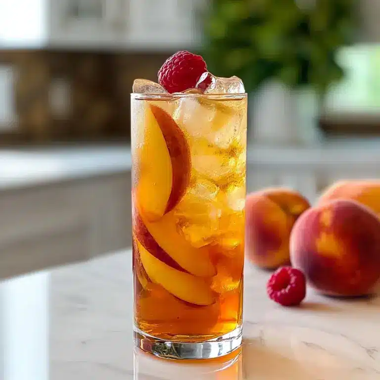 Bellini Peach Raspberry Iced Tea Recipe