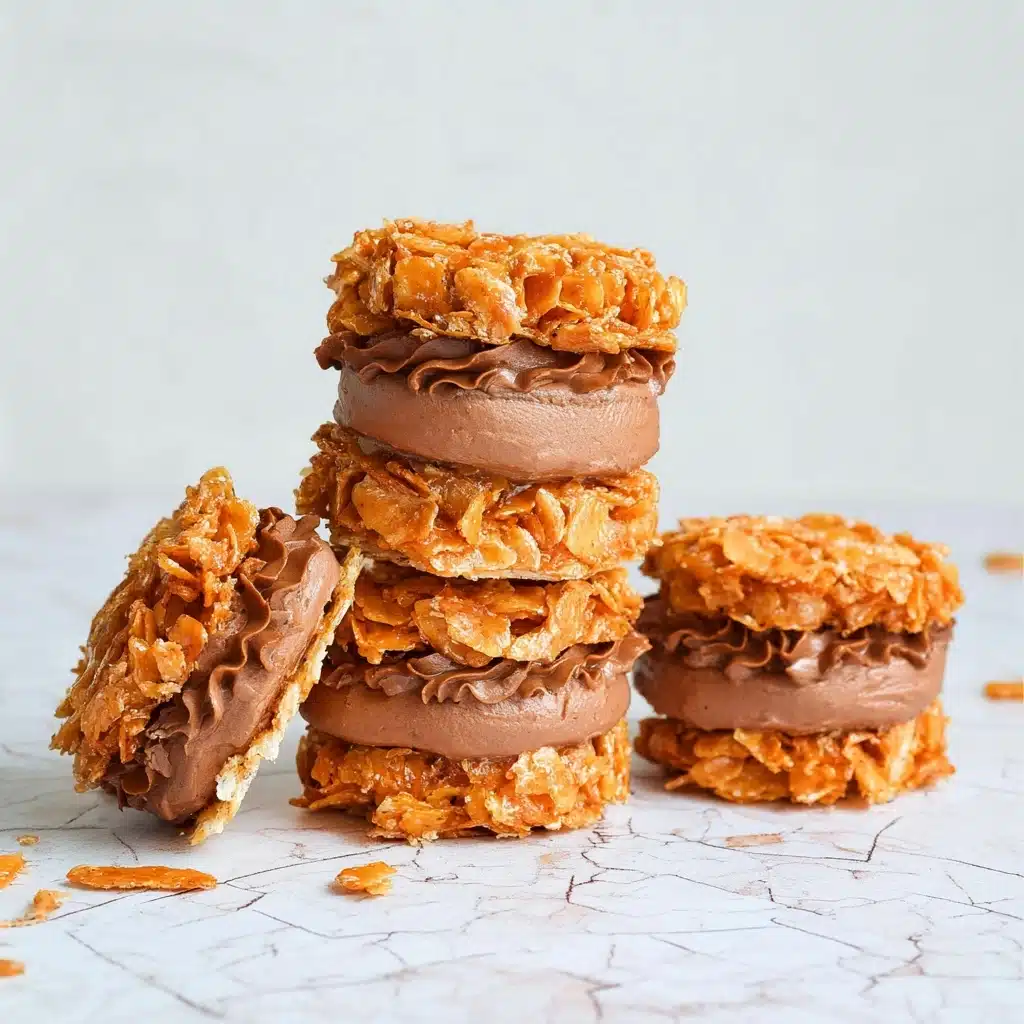 Caramel Cornflake Cookie Sandwiches Recipe - Recipe Image