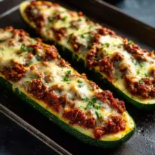 Easy Ground Beef Zucchini Boats for a Cozy Fall Dinner Recipe