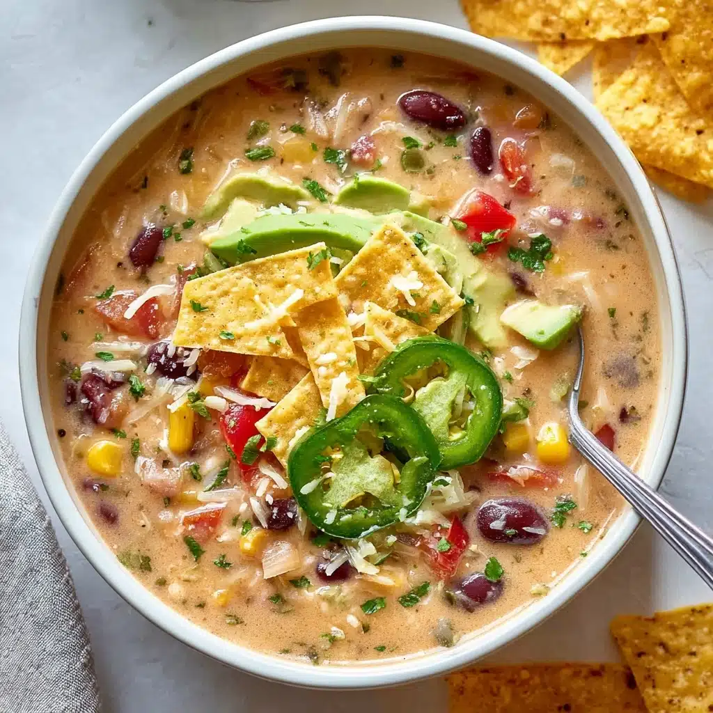 Crockpot Vegetarian Tortilla Soup Recipe - Recipe Image