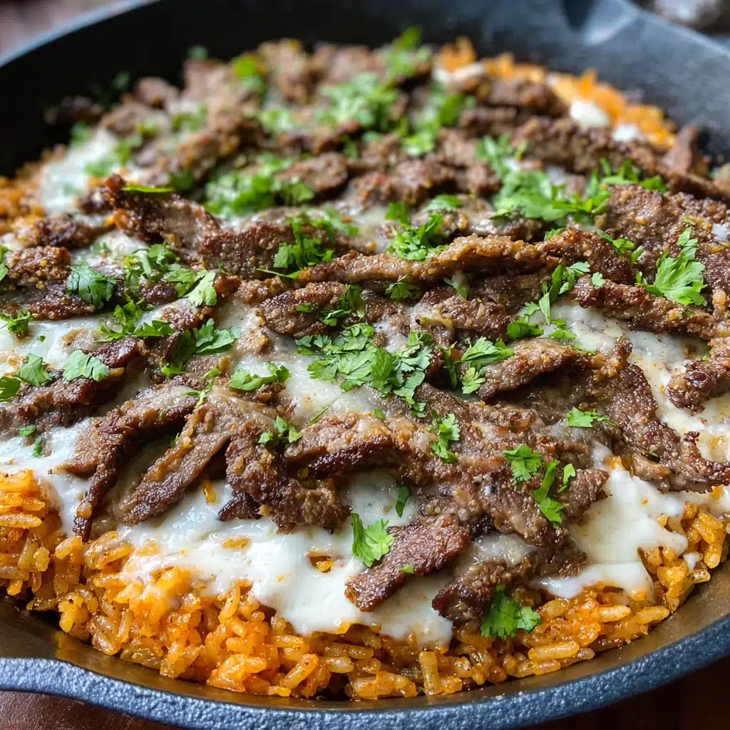 Steak Cheese and Rice Recipe - Recipe Image