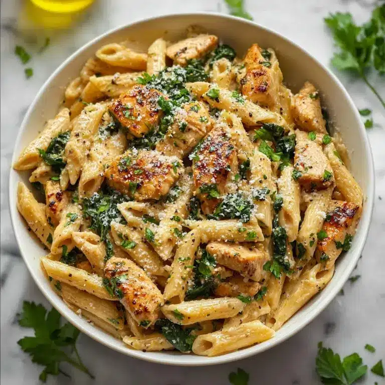 Healthy Garlic Parmesan Chicken Pasta Recipe