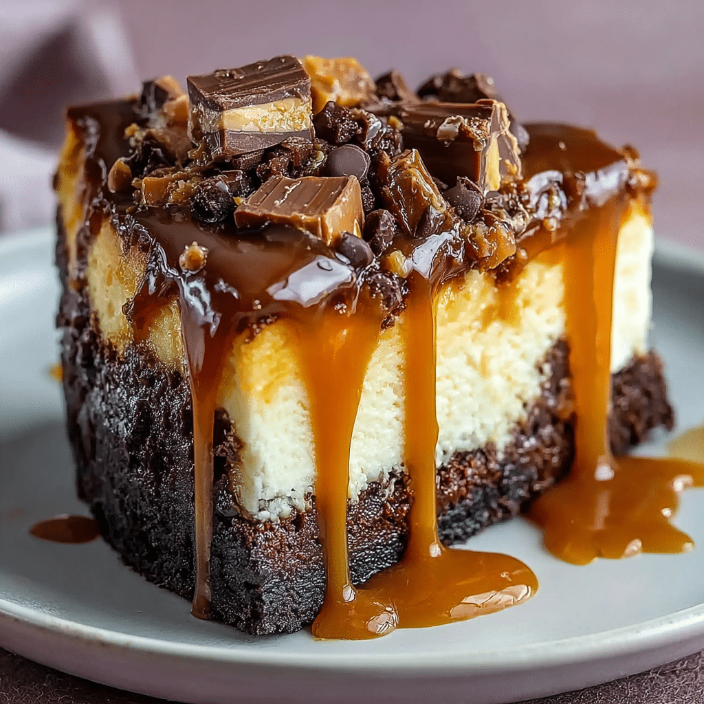 Caramel Brownie Cheesecake Recipe - Recipe Image