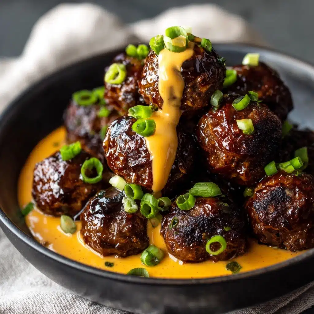 Korean BBQ Meatballs with Spicy Mayo Dip Recipe - Recipe Image