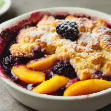 Homemade Peach & Berry Cobbler Bliss Recipe