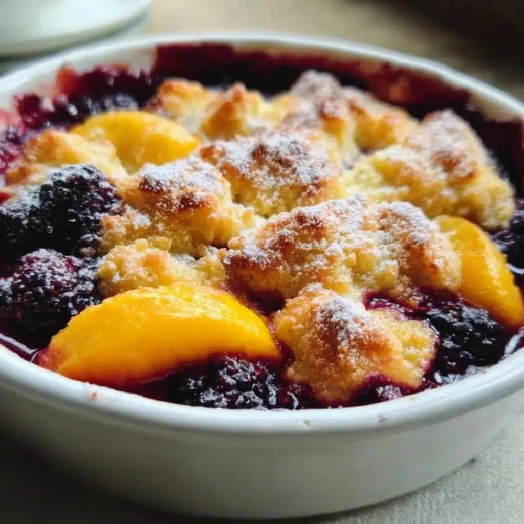 Pour the prepared fruit filling into a 9×13 inch baking dish or a similar sized oven-safe dish (a deep dish pie plate or 9-inch square baking dish will also work) Recipe - Recipe Image