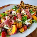 Grilled Nectarine Burrata Prosciutto Salad Recipe