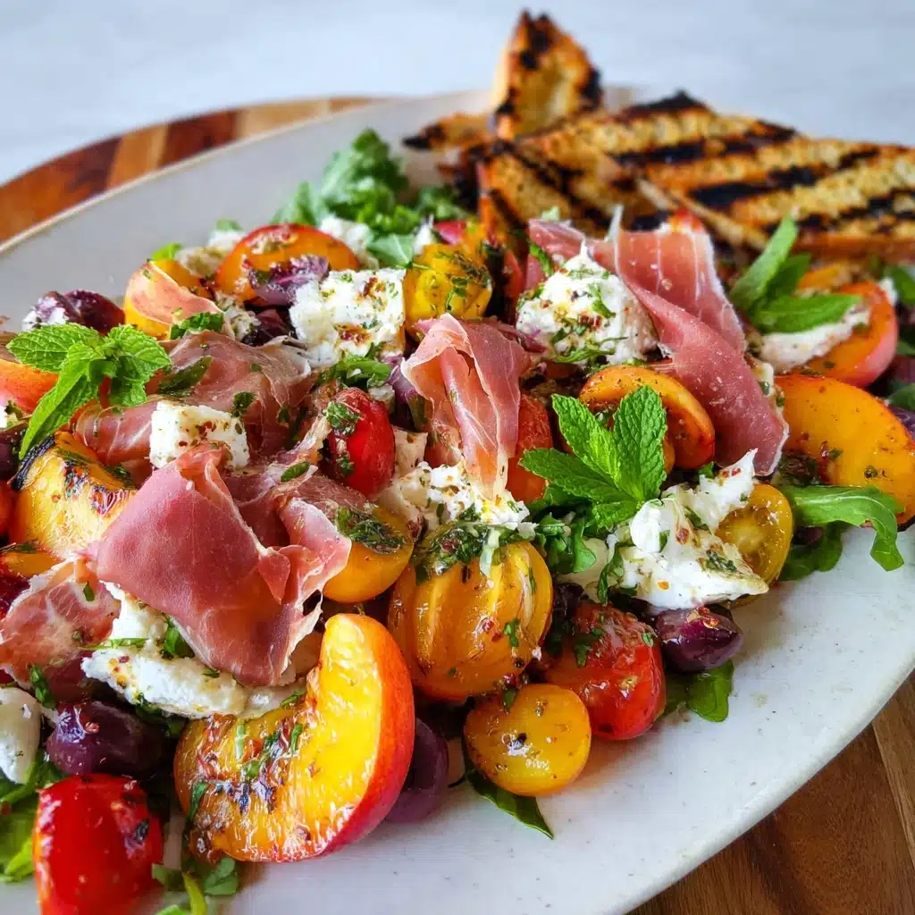 Grilled Nectarine Burrata Prosciutto Salad Recipe - Recipe Image
