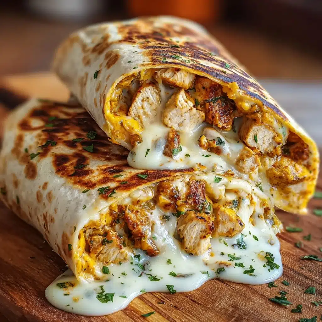 Ooey-Gooey Cheesy Garlic Chicken Wraps You’ll Devour Recipe
