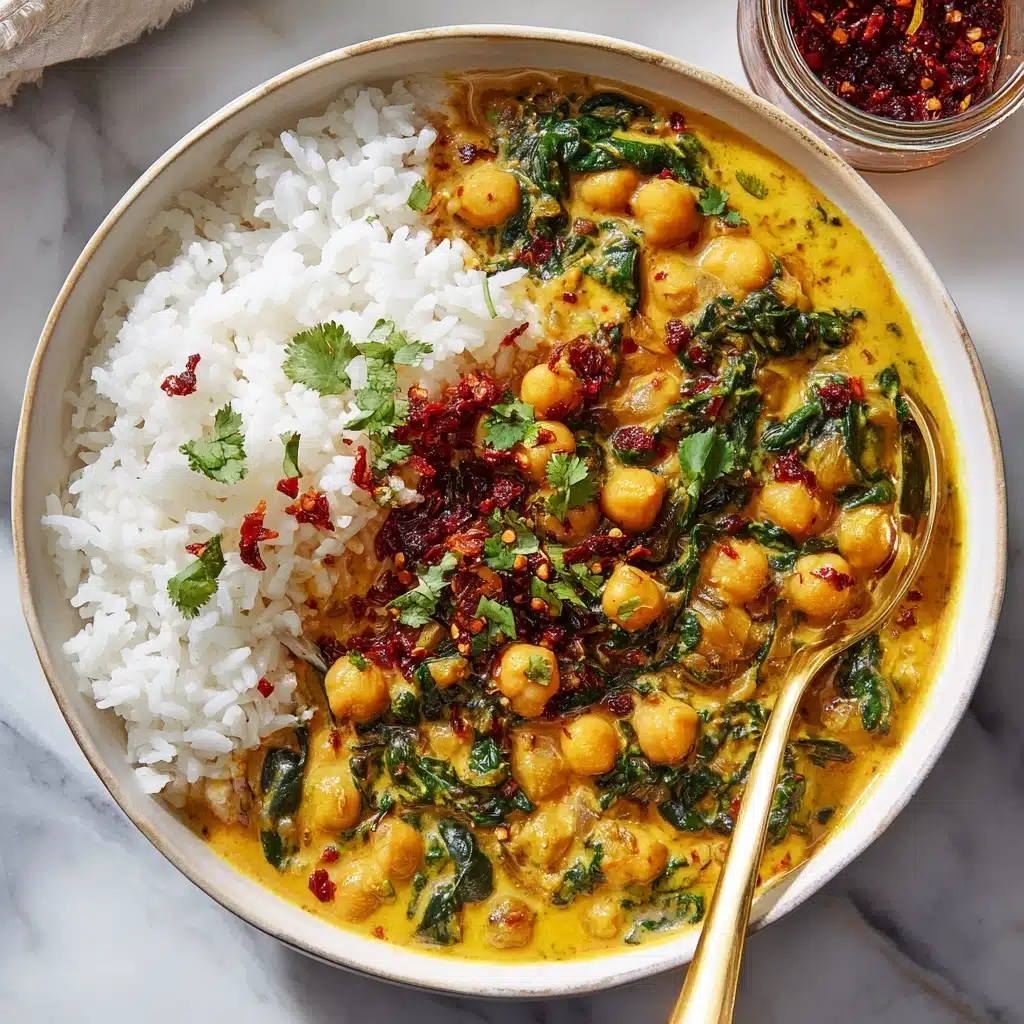 Steph's Chickpea Curry with Spinach and Rice Recipe - Recipe Image