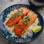 Spicy Salmon Bowls with Coconut Rice Recipe