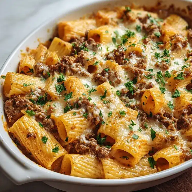 Creamy Parmesan Beef Rigatoni Recipe