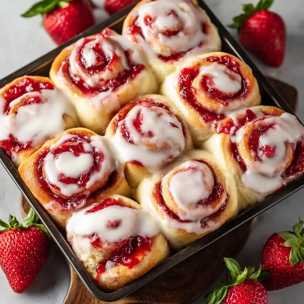 Strawberry Cheesecake Cinnabon Rolls Recipe - Recipe Image