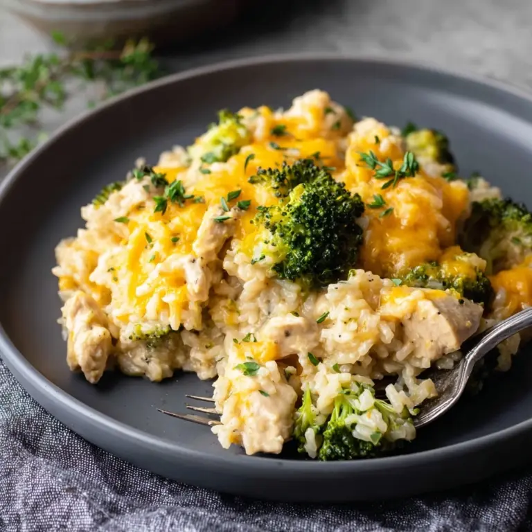 Cheesy Broccoli Chicken and Rice Casserole Recipe