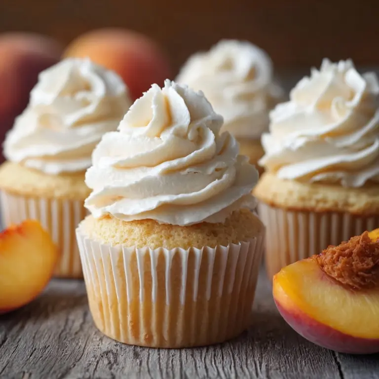 The Best Honey Peach Cream Cheese Cupcakes Recipe