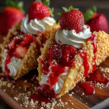 Strawberry Crunch Cheesecake Tacos Recipe