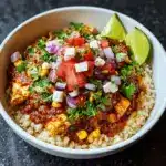 Chicken Enchilada with Cauliflower Rice Bowls Recipe