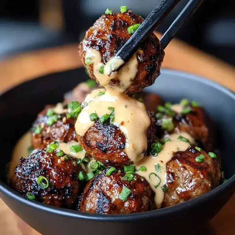 Korean BBQ Meatballs with Spicy Mayo Dip Recipe
