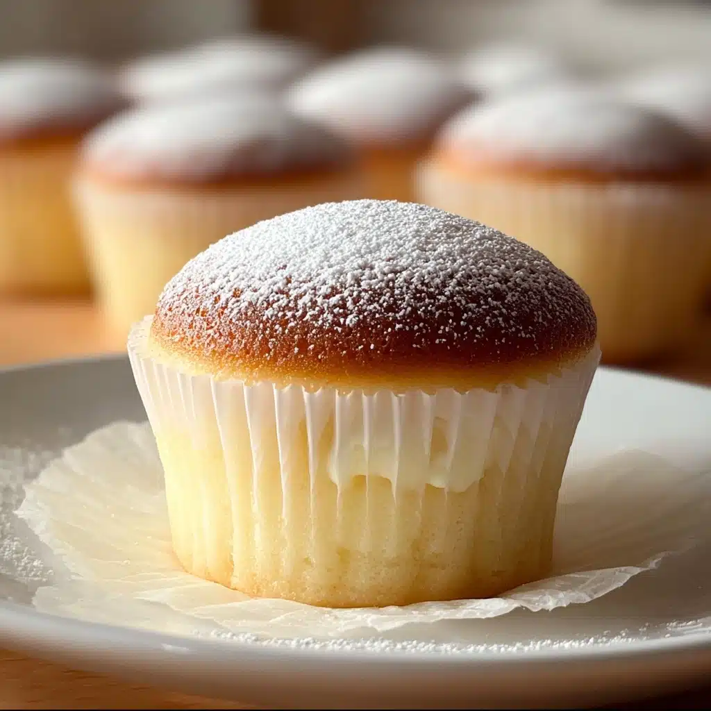 Fluffy Japanese Cotton Cheesecake Cupcakes Recipe - Recipe Image