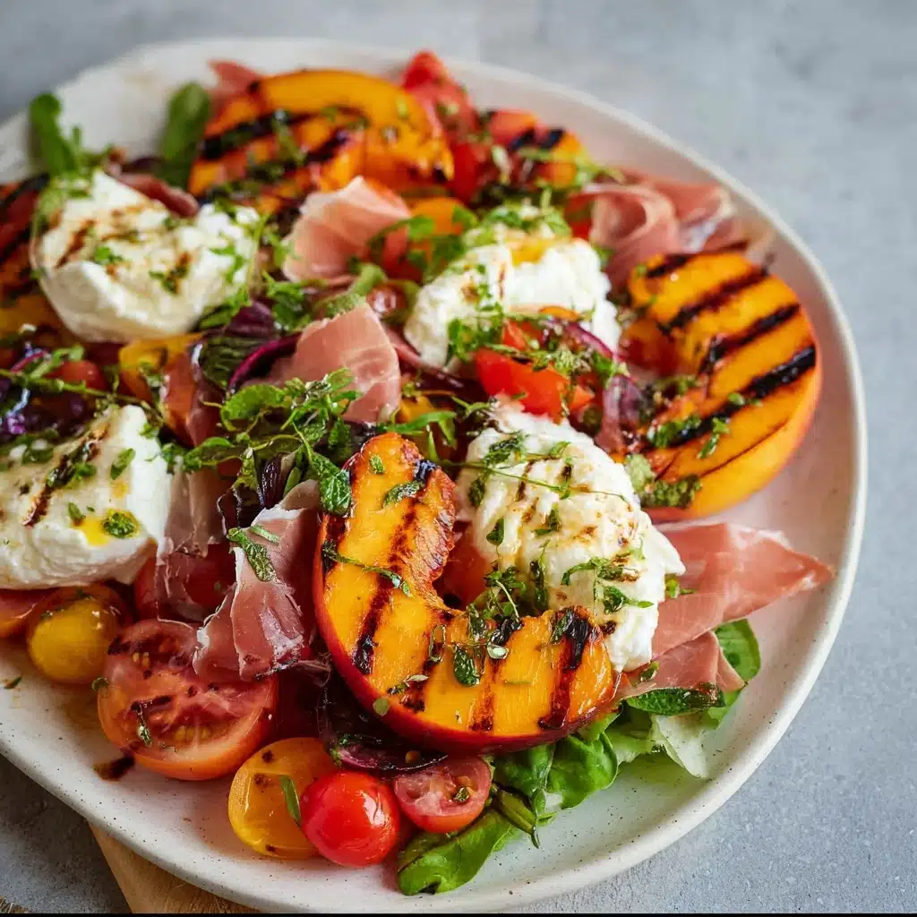 Grilled Nectarine Burrata Prosciutto Salad Recipe - Recipe Image