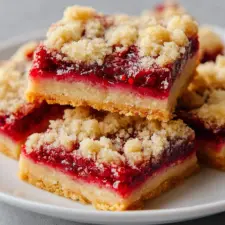 Five Ingredient Raspberry Shortbread Bars Recipe