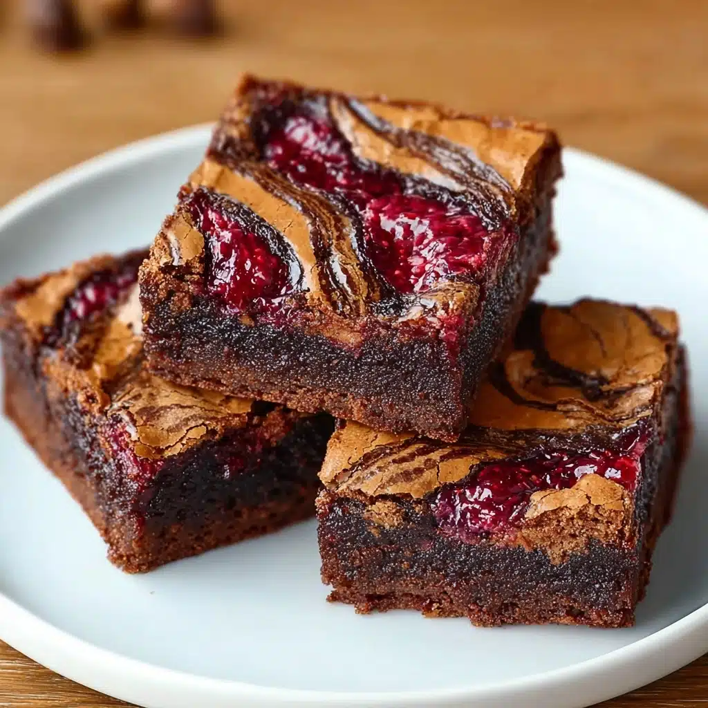 Decadent Raspberry Swirl Brownies Recipe - Recipe Image