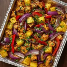 Easy Sheet Pan Hawaiian Chicken with Pineapple & Peppers Recipe