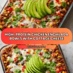 High-Protein Chicken Cottage Cheese Enchilada Bowls Recipe