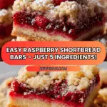 Five Ingredient Raspberry Shortbread Bars Recipe