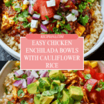 Chicken Enchilada with Cauliflower Rice Bowls Recipe
