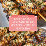 Ranch Garlic Parmesan Chicken Skewers Recipe