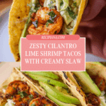 Cilantro Lime Shrimp Tacos with Creamy Slaw Recipe