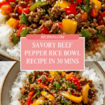 Beef Pepper Rice Bowl is a delicious meal option Recipe
