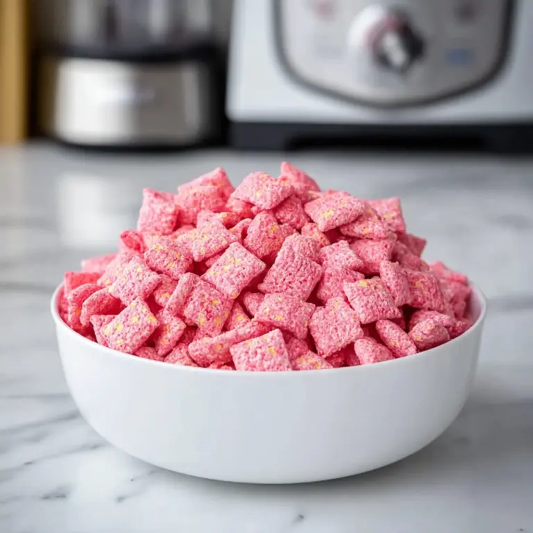 Easy Strawberry Shortcake Puppy Chow Recipe