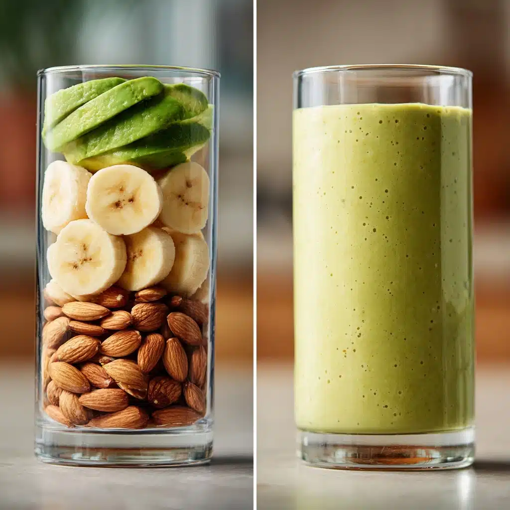 Almond Banana Avocado Smoothie Recipe - Recipe Image