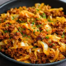 Ground Beef and Fried Cabbage Recipe