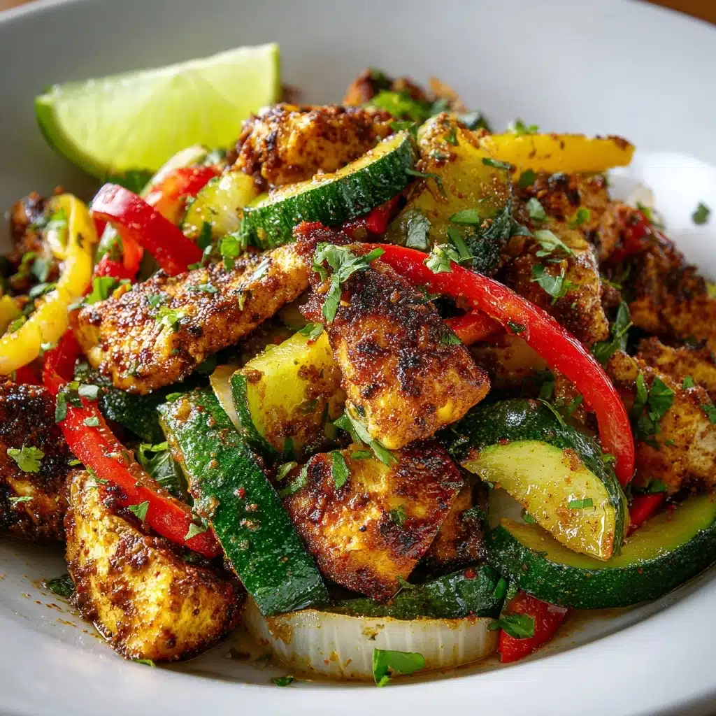 Zucchini Chicken Stir Fry in the Air Fryer Recipe - Recipe Image