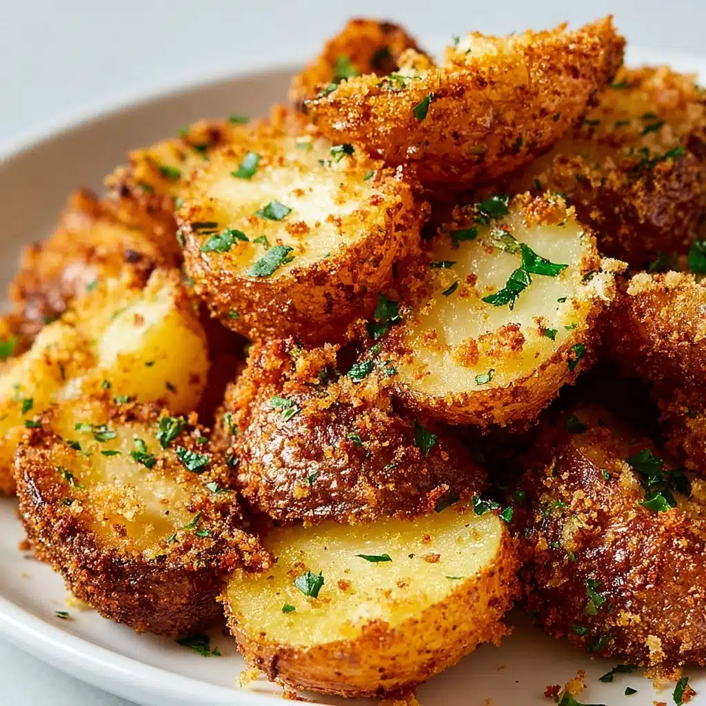 Crispy Garlic Parmesan Crusted Potatoes Recipe