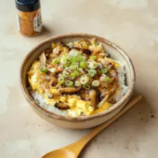 Mushroom and Egg Rice Bowls Recipe