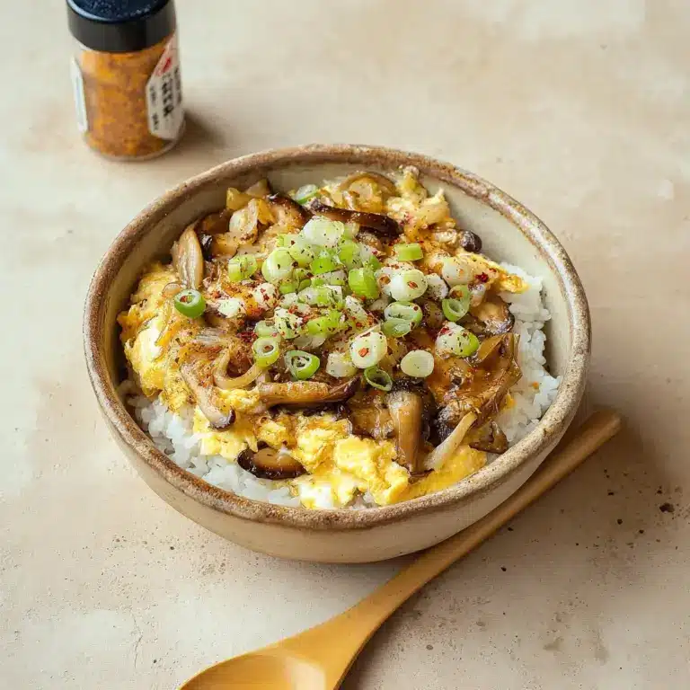 Mushroom and Egg Rice Bowls Recipe