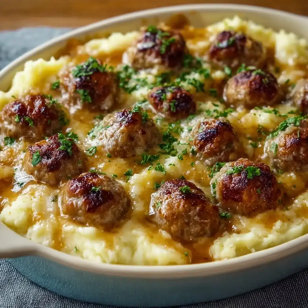 Meatball & Mashed Potato Bake Recipe - Recipe Image